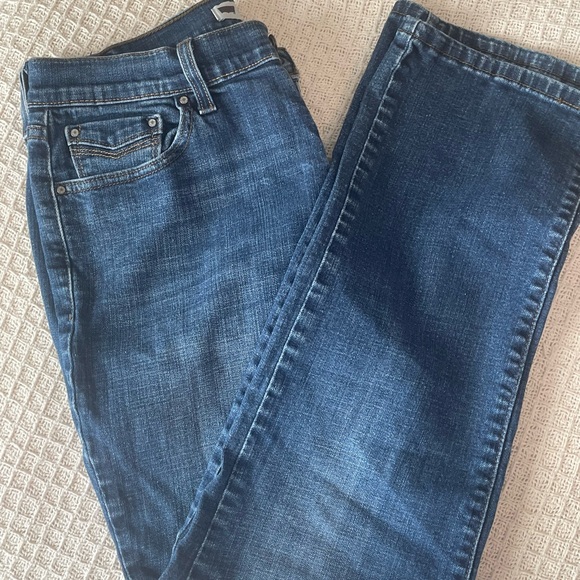Levi 505 Straight Leg dark blue jeans 10/S - Picture 2 of 6